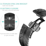 Cinturino per orologio in acciaio inossidabile con fibbia a farfalla di Iron Man., For Google Pixel Watch 4 / 3 / 2 / 1 41mm