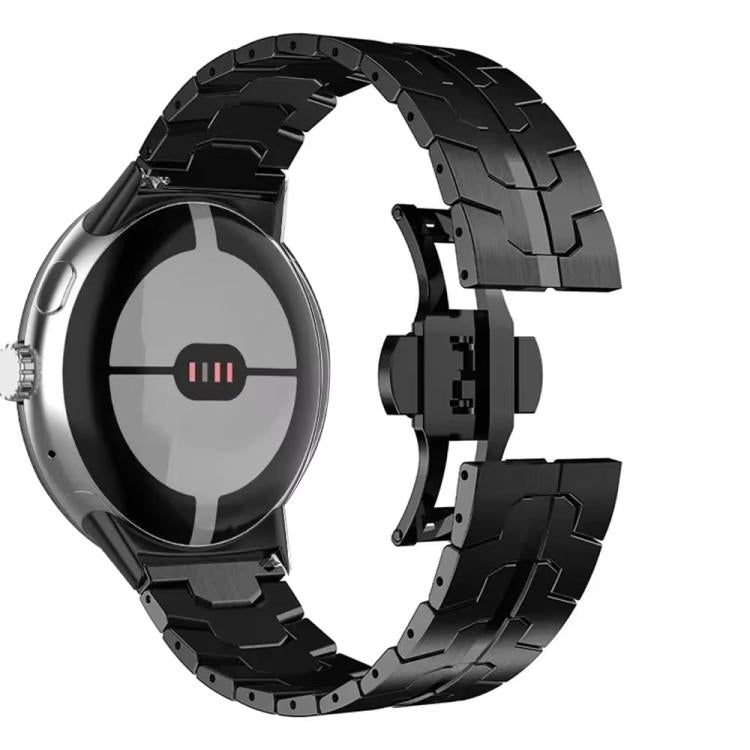 Cinturino per orologio in lega di alluminio con fibbia a farfalla di Iron Man., For Google Pixel Watch 4 / 3 45mm