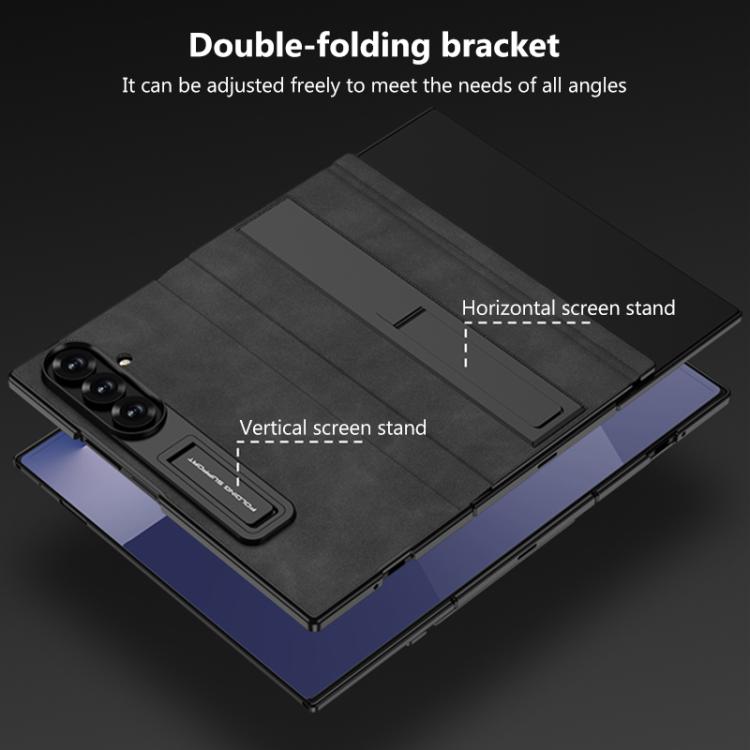 Custodia a libro GKK a copertura totale con supporto multiuso, For Samsung Galaxy Z TriFold