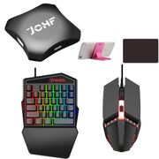 Convertitore per tastiera e mouse da gioco JCHF, Single Adapter Base, 3 in 1 Adapter Keyboard Mouse Kit, 5 in 1 Adapter Keyboard Mouse Pad Holder Kit