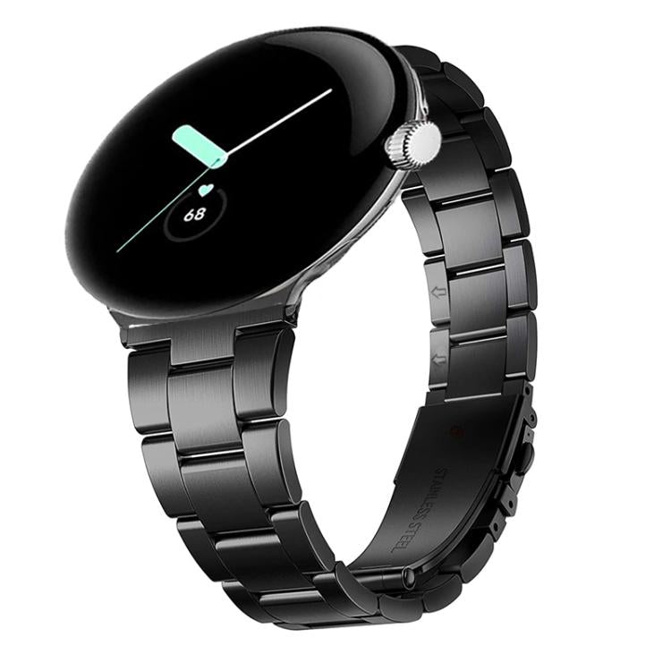 Cinturino sottile in acciaio inossidabile con tre perline per orologio, For Google Pixel Watch 4 / 3 / 2 / 1 41mm