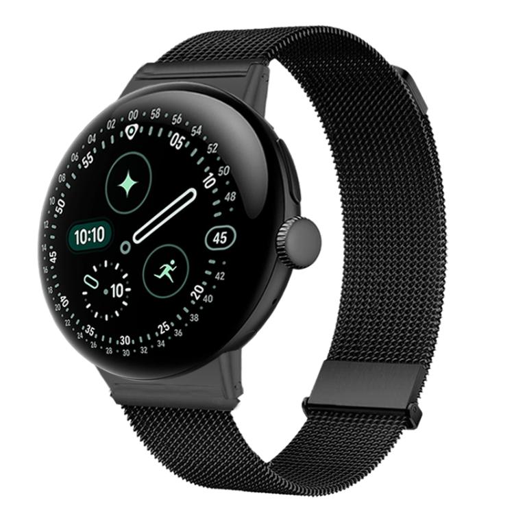 Cinturino per orologio in acciaio inox con doppia fibbia magnetica a occhiello, modello milanese., For Google Pixel Watch 4 / 3 / 2 / 1 41mm