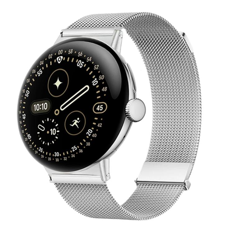 Cinturino per orologio in acciaio inox con doppia fibbia magnetica a occhiello, modello milanese., For Google Pixel Watch 4 / 3 / 2 / 1 41mm