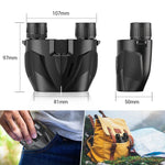 Binocolo compatto APEXEL 10 x 25 ad alta potenza, portatile, ideale per l'osservazione degli uccelli e l'esplorazione all'aperto., 10 x 25