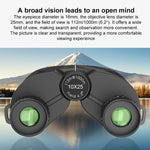 Binocolo compatto APEXEL 10 x 25 ad alta potenza, portatile, ideale per l'osservazione degli uccelli e l'esplorazione all'aperto., 10 x 25