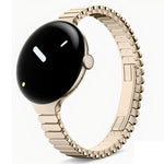 Cinturino per orologio in acciaio inossidabile sottile, ovale, con fibbia a farfalla e un solo perlino., For Google Pixel Watch 4 / 3 / 2 / 1 41mm