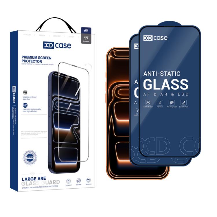 Pellicola protettiva in vetro temperato HD con stampa serigrafica XDcase (confezione da 2 pezzi), For iPhone 17e / 16e, For iPhone 17 Pro Max, For iPhone 17 Pro, For iPhone 17, For iPhone Air, For iPhone 16 Pro Max, For iPhone 16 Pro, For iPhone 16 Plu...
