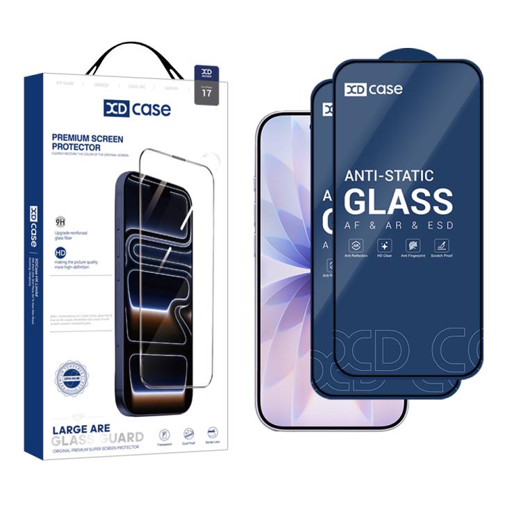 Pellicola protettiva in vetro temperato HD con stampa serigrafica XDcase (confezione da 2 pezzi), For iPhone 17e / 16e, For iPhone 17 Pro Max, For iPhone 17 Pro, For iPhone 17, For iPhone Air, For iPhone 16 Pro Max, For iPhone 16 Pro, For iPhone 16 Plu...