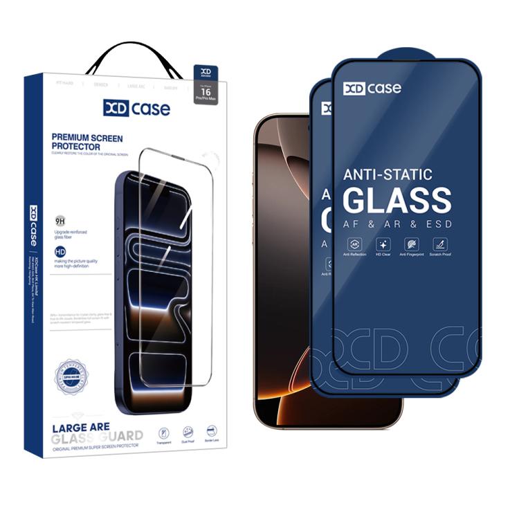 Pellicola protettiva in vetro temperato HD con stampa serigrafica XDcase (confezione da 2 pezzi), For iPhone 17e / 16e, For iPhone 17 Pro Max, For iPhone 17 Pro, For iPhone 17, For iPhone Air, For iPhone 16 Pro Max, For iPhone 16 Pro, For iPhone 16 Plu...
