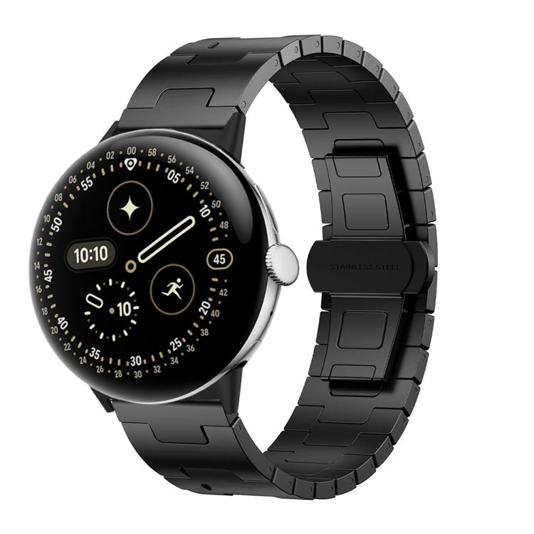 Cinturino per orologio in acciaio inossidabile con chiusura a farfalla a forma di H., For Google Pixel Watch 4 / 3 45mm