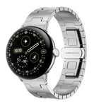 Cinturino per orologio in acciaio inossidabile con chiusura a farfalla a forma di H., For Google Pixel Watch 4 / 3 45mm