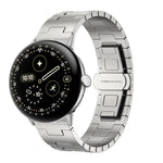 Cinturino per orologio in acciaio inossidabile con chiusura a farfalla a forma di H., For Google Pixel Watch 4 / 3 45mm