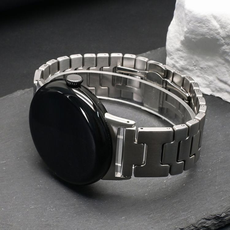 Cinturino per orologio in acciaio inossidabile con chiusura a farfalla a forma di H., For Google Pixel Watch 4 / 3 45mm