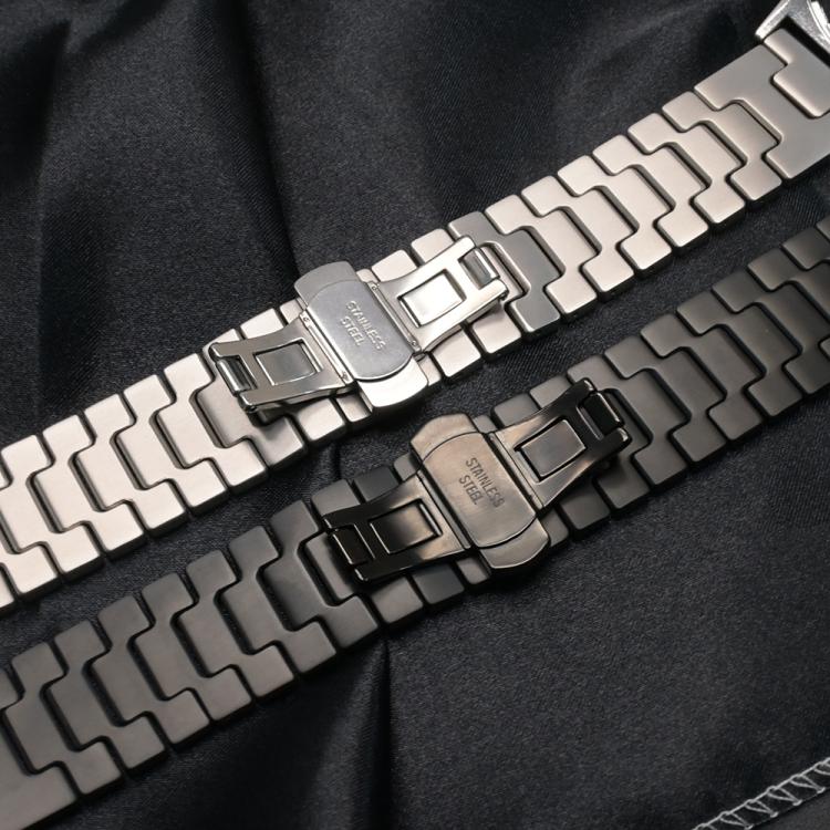 Cinturino per orologio in acciaio inossidabile con chiusura a farfalla a forma di H., For Google Pixel Watch 4 / 3 45mm