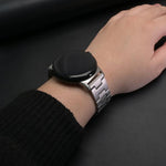 Cinturino per orologio in acciaio inossidabile con chiusura a farfalla a forma di H., For Google Pixel Watch 4 / 3 45mm