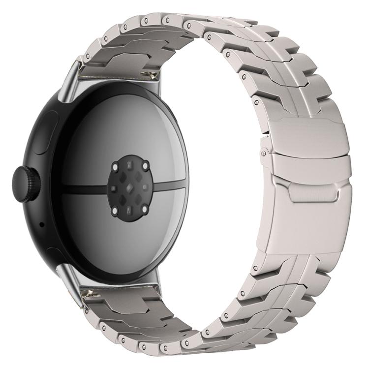 Cinturino per orologio in lega di titanio con fibbia di sicurezza Iron Man a design diviso., For Google Pixel Watch 4 / 3 45mm