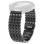 Cinturino per orologio xDfind in acciaio inossidabile intrecciato a spina di pesce con testa piatta, 22mm