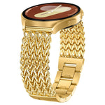 Cinturino per orologio xDfind in acciaio inossidabile intrecciato a spina di pesce con testa piatta, 22mm