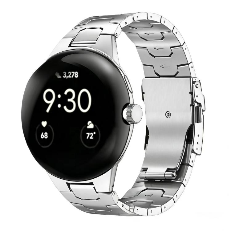 Cinturino per orologio in lega di titanio con fibbia di sicurezza integrata Iron Man., For Google Pixel Watch 4 / 3 45mm