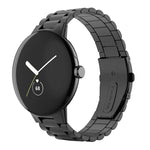 Cinturino per orologio in lega di titanio con fibbia a farfalla integrata a tre perline., For Google Pixel Watch 4 / 3 45mm