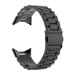 Cinturino per orologio in lega di titanio con fibbia a farfalla integrata a tre perline., For Google Pixel Watch 4 / 3 45mm