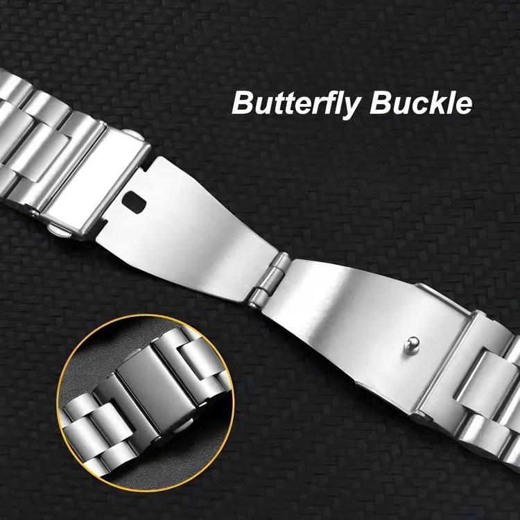 Cinturino per orologio in lega di titanio con fibbia a farfalla integrata a tre perline., For Google Pixel Watch 4 / 3 45mm