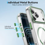 Custodia magnetica trasparente per telefono Kemeng in PC., For iPhone 17 Pro Max, For iPhone 17 Pro