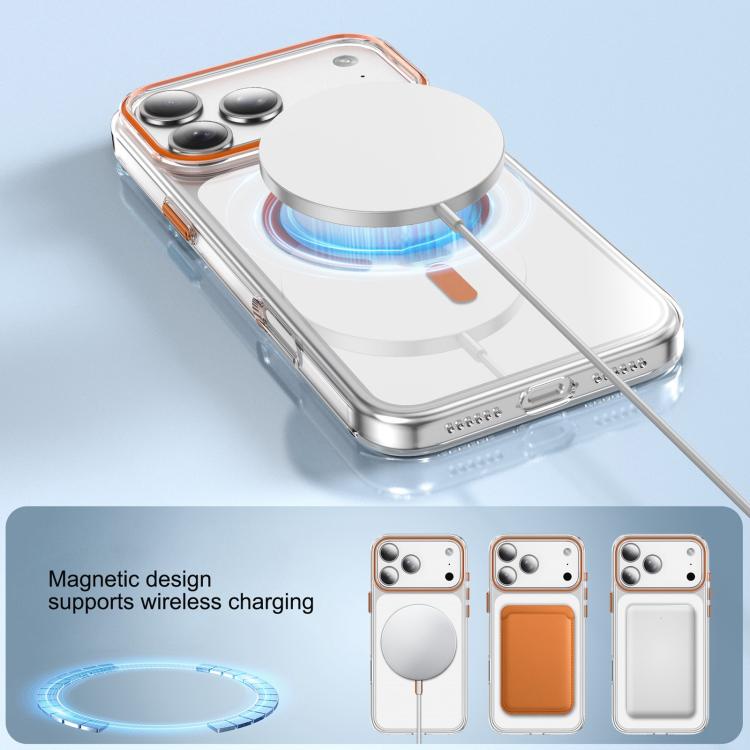 Custodia magnetica trasparente per telefono Kemeng in PC., For iPhone 17 Pro Max, For iPhone 17 Pro