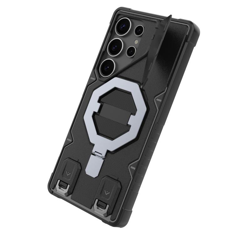 Custodia per telefono con cinturino e protezione per fotocamera MagSafe Holder., For Samsung Galaxy S25 Ultra 5G