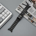 Cinturino per orologio in lega di titanio con fibbia a tartaruga e tre perline, For Google Pixel Watch 4 / 3 45mm