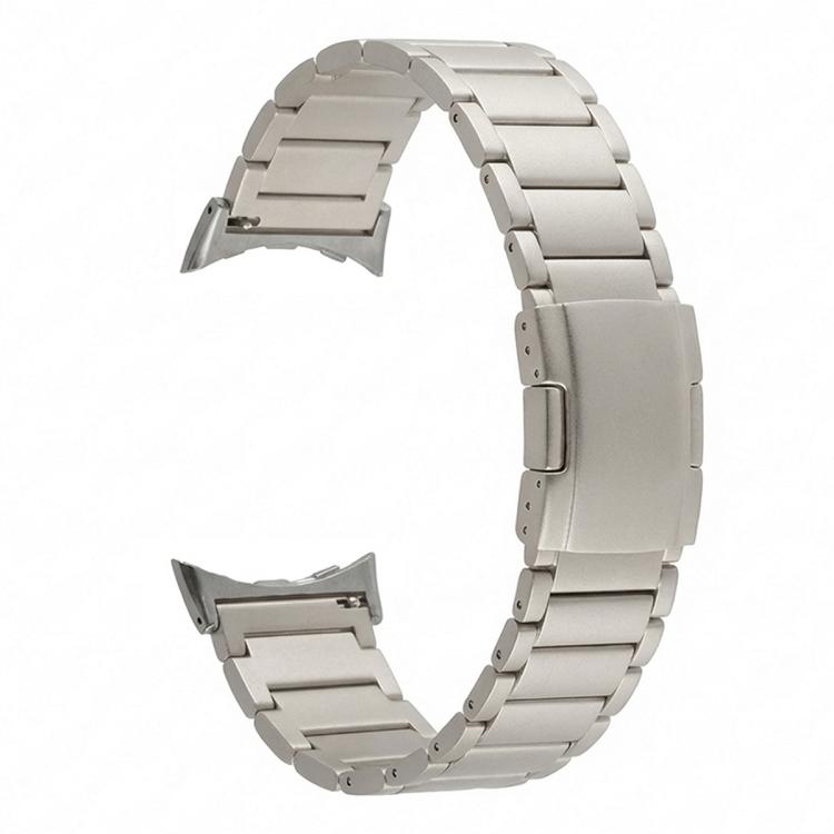 Cinturino per orologio in lega di titanio con fibbia a tartaruga e tre perline, For Google Pixel Watch 4 / 3 45mm