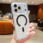 Custodia magnetica ibrida in PC satinato e TPU con tasto di rilevamento AI per telefono, For iPhone 17 Pro Max, For iPhone 17 Pro, For iPhone 17, For iPhone Air, For iPhone 16 Pro Max, For iPhone 16 Pro