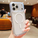 Custodia magnetica ibrida in PC satinato e TPU con tasto di rilevamento AI per telefono, For iPhone 17 Pro Max, For iPhone 17 Pro, For iPhone 17, For iPhone Air, For iPhone 16 Pro Max, For iPhone 16 Pro