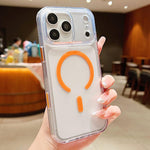 Custodia magnetica ibrida in PC satinato e TPU con tasto di rilevamento AI per telefono, For iPhone 17 Pro Max, For iPhone 17 Pro, For iPhone 17, For iPhone Air, For iPhone 16 Pro Max, For iPhone 16 Pro