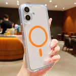Custodia magnetica ibrida in PC satinato e TPU con tasto di rilevamento AI per telefono, For iPhone 16