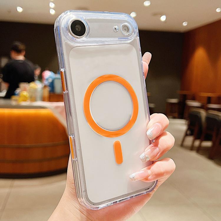 Custodia magnetica ibrida in PC satinato e TPU con tasto di rilevamento AI per telefono, For iPhone 17 Pro Max, For iPhone 17 Pro, For iPhone 17, For iPhone Air, For iPhone 16 Pro Max, For iPhone 16 Pro