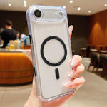 Custodia magnetica ibrida in PC satinato e TPU con tasto di rilevamento AI per telefono, For iPhone 17 Pro Max, For iPhone 17 Pro, For iPhone 17, For iPhone Air, For iPhone 16 Pro Max, For iPhone 16 Pro