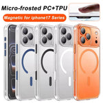Custodia magnetica ibrida in PC satinato e TPU con tasto di rilevamento AI per telefono, For iPhone 16