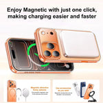 Custodia magnetica ibrida in PC satinato e TPU con tasto di rilevamento AI per telefono, For iPhone 16
