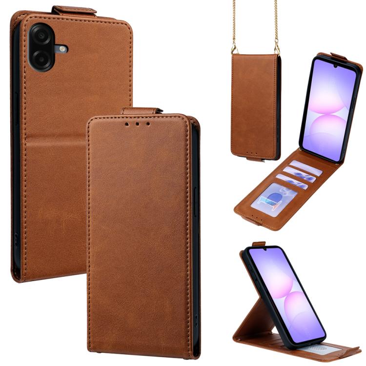 Cover a libro verticale in similpelle vegana tinta unita con tracolla, For Samsung Galaxy A25e, For Samsung Galaxy A07 4G, For Samsung Galaxy A17 5G, For Samsung Galaxy A06 5G / 4G, For Samsung Galaxy A56 5G, For Samsung Galaxy A36 5G