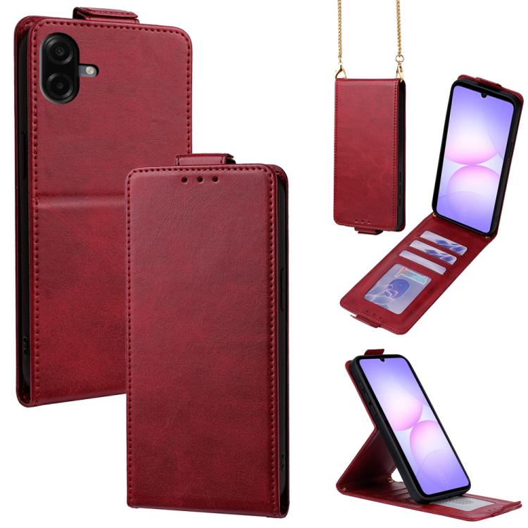 Cover a libro verticale in similpelle vegana tinta unita con tracolla, For Samsung Galaxy A25e, For Samsung Galaxy A07 4G, For Samsung Galaxy A17 5G, For Samsung Galaxy A06 5G / 4G, For Samsung Galaxy A56 5G, For Samsung Galaxy A36 5G