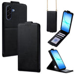 Cover a libro verticale in similpelle vegana tinta unita con tracolla, For Samsung Galaxy A25e, For Samsung Galaxy A07 4G, For Samsung Galaxy A17 5G, For Samsung Galaxy A06 5G / 4G, For Samsung Galaxy A56 5G, For Samsung Galaxy A36 5G