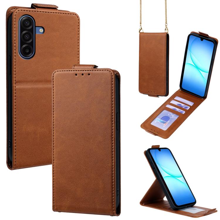 Cover a libro verticale in similpelle vegana tinta unita con tracolla, For Samsung Galaxy A25e, For Samsung Galaxy A07 4G, For Samsung Galaxy A17 5G, For Samsung Galaxy A06 5G / 4G, For Samsung Galaxy A56 5G, For Samsung Galaxy A36 5G
