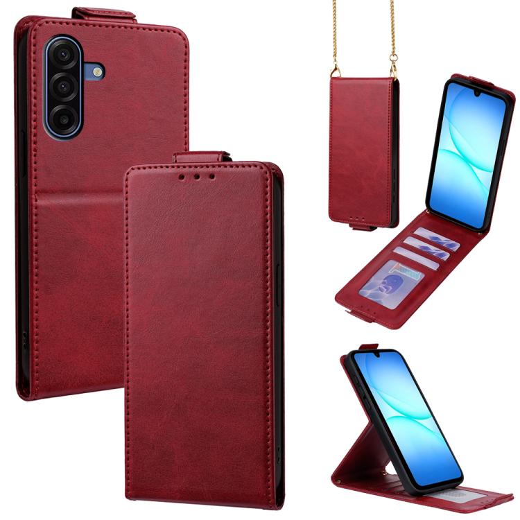 Cover a libro verticale in similpelle vegana tinta unita con tracolla, For Samsung Galaxy A25e, For Samsung Galaxy A07 4G, For Samsung Galaxy A17 5G, For Samsung Galaxy A06 5G / 4G, For Samsung Galaxy A56 5G, For Samsung Galaxy A36 5G