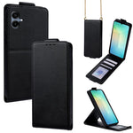 Cover a libro verticale in similpelle vegana tinta unita con tracolla, For Samsung Galaxy A25e, For Samsung Galaxy A07 4G, For Samsung Galaxy A17 5G, For Samsung Galaxy A06 5G / 4G, For Samsung Galaxy A56 5G, For Samsung Galaxy A36 5G