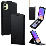 Cover a libro verticale in similpelle vegana tinta unita con tracolla, For Samsung Galaxy A16 5G, For Samsung Galaxy A15 5G / 4G, For Samsung Galaxy A55 5G, For Samsung Galaxy A35 5G, For Samsung Galaxy A05, For Samsung Galaxy A05s