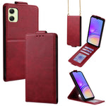 Cover a libro verticale in similpelle vegana tinta unita con tracolla, For Samsung Galaxy A16 5G, For Samsung Galaxy A15 5G / 4G, For Samsung Galaxy A55 5G, For Samsung Galaxy A35 5G, For Samsung Galaxy A05, For Samsung Galaxy A05s
