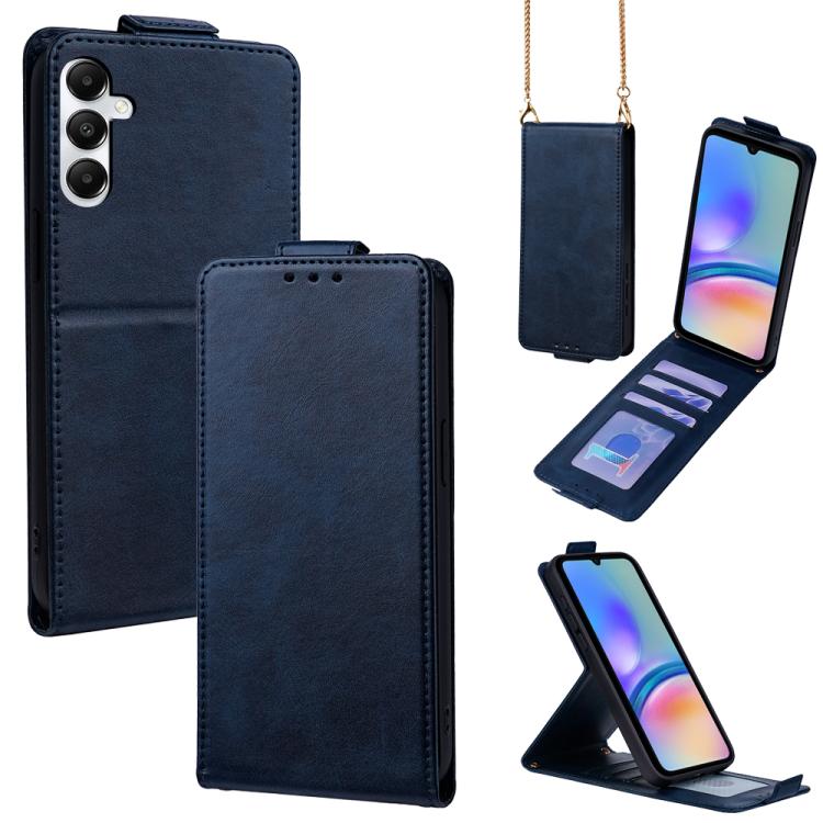 Cover a libro verticale in similpelle vegana tinta unita con tracolla, For Samsung Galaxy A16 5G, For Samsung Galaxy A15 5G / 4G, For Samsung Galaxy A55 5G, For Samsung Galaxy A35 5G, For Samsung Galaxy A05, For Samsung Galaxy A05s