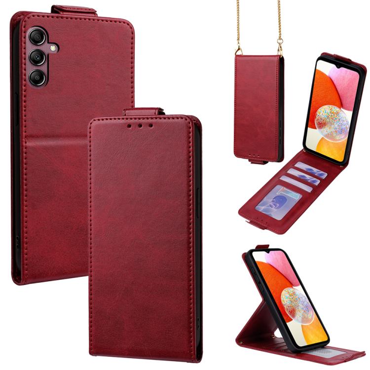 Cover a libro verticale in similpelle vegana tinta unita con tracolla, For Samsung Galaxy A25 5G Global, For Samsung Galaxy A24 4G, For Samsung Galaxy A34 5G, For Samsung Galaxy A54 5G, For Samsung Galaxy A04e, For Samsung Galaxy A14 5G