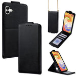 Cover a libro verticale in similpelle vegana tinta unita con tracolla, For Samsung Galaxy A04, For Samsung Galaxy A13 5G, For Samsung Galaxy A03S US 165.85mm, For Samsung Galaxy A71 5G